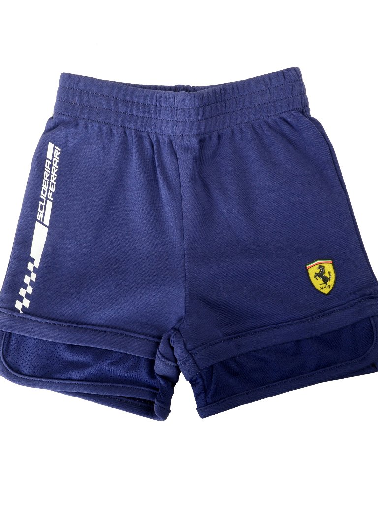 Scuderia Ferrari Infant Boy Blue Logo Bermuda Shorts Sz 3/6 M